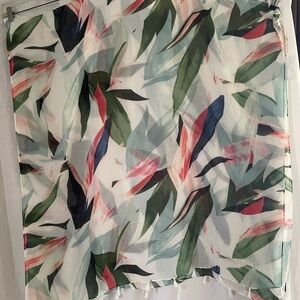 Subtle Luxury Tropical Print Scarf